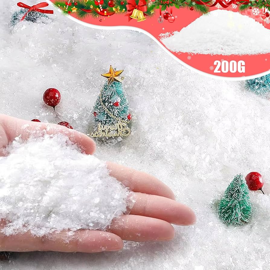 Amazon | スノーパウダー 人工雪 インスタントスノー 模擬雪 偽